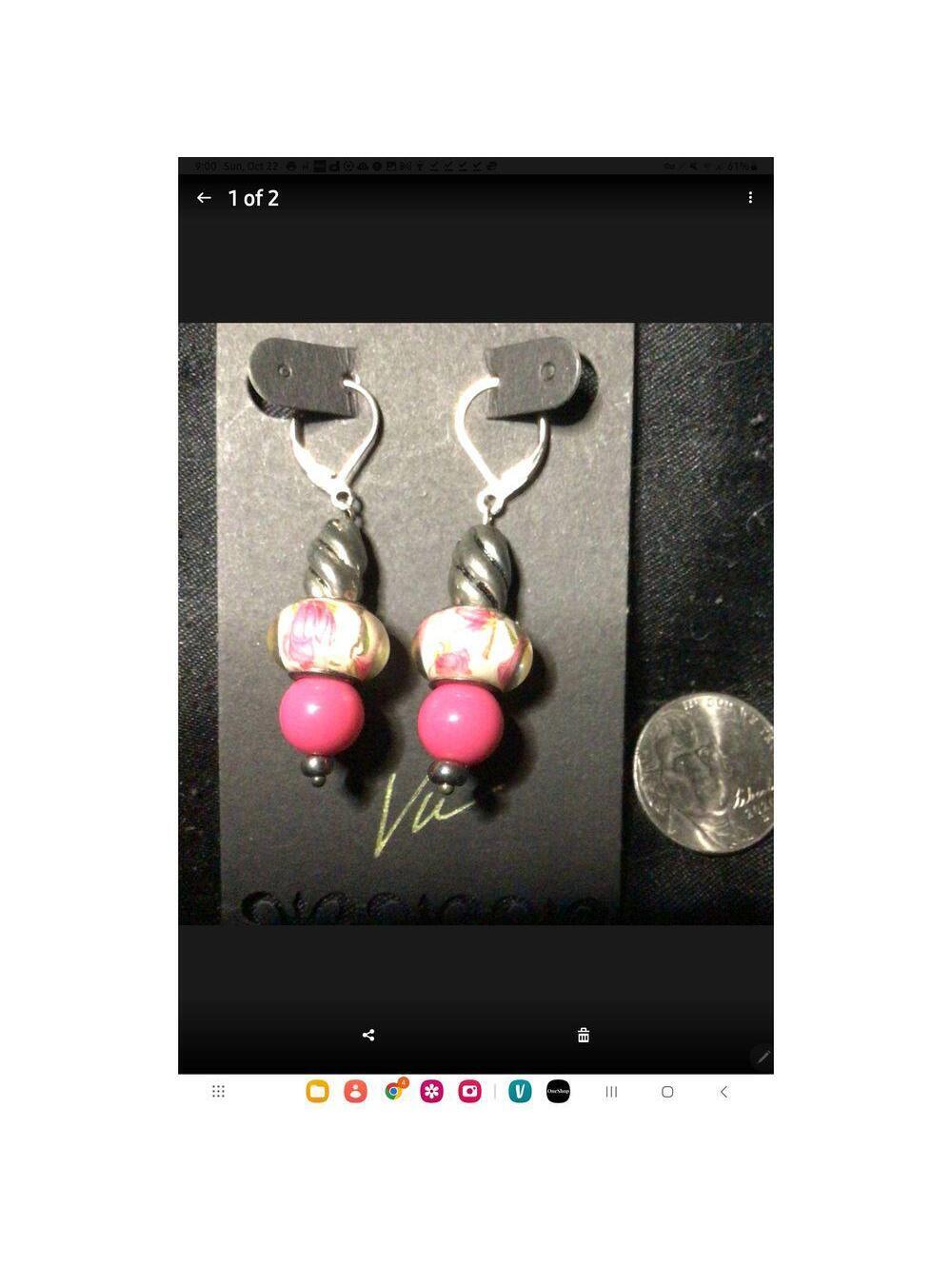 V Respondent Pink Earrings